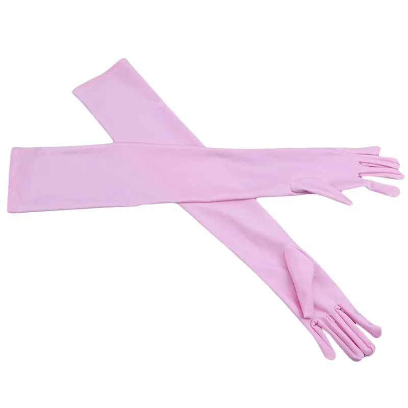 

Women's Mittens Long Gloves Autumn Winter Fashion Solid Colors Female Satin Opera Evening Party Prom Costume Glove