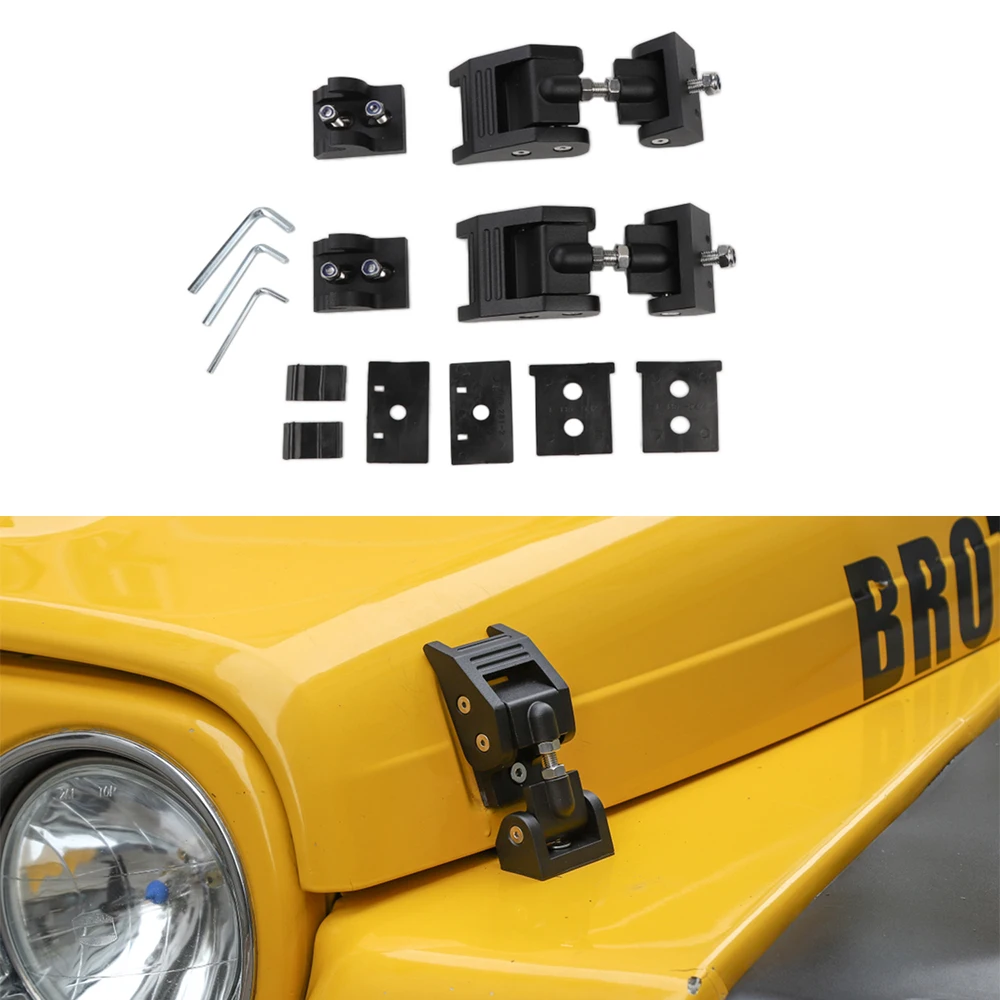 

Крышка замка для Jeep Wrangler TJ 1997-2006, крышка защелки крышки двигателя, отделочная фурнитура, аксессуары для внешней части автомобиля, Черная