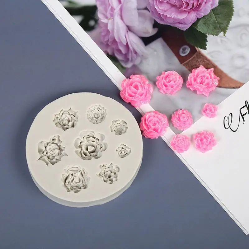 

Handmade Floral Resin Mold Rose Flower Daisy Flower Pendant Silicone Mold Resin Casting Mold Jewelry Making Art Crafts