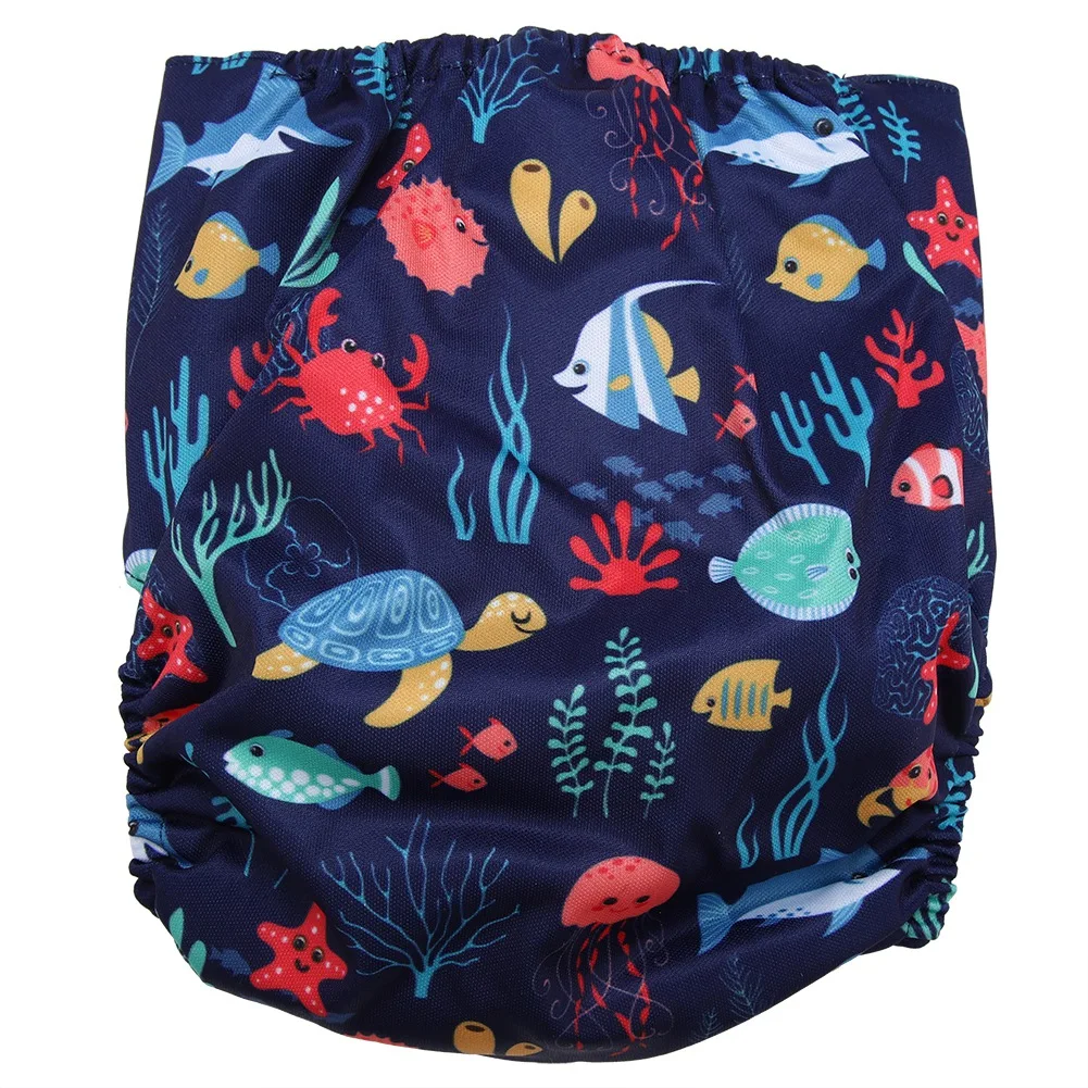 Детские подгузники для плавания водонепроницаемые регулируемые тканевые в