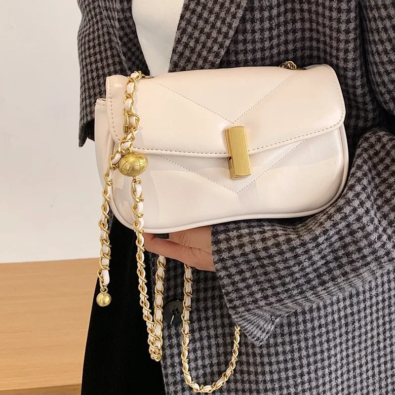 

High Quality Designer Leather Bag Women 2020 New Fashion Chain Shoulder Messenger Bag Popular This Year Rhombus Small Square Bag