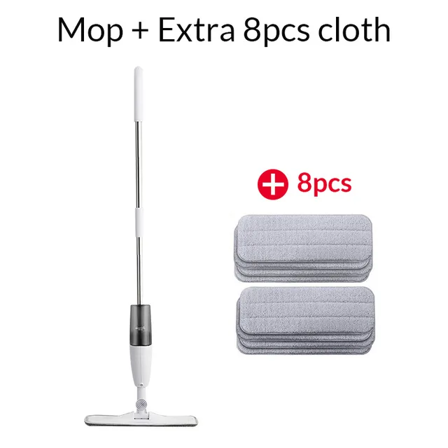one mop 8 mop cloth Xiaomi Deerma спрей Швабра на 360 градусов вращающийся ручной Mijia спрей для воды Швабра для уборки дома уборочная машина уборочная пыль очиститель - Цвет: one mop 8 mop cloth