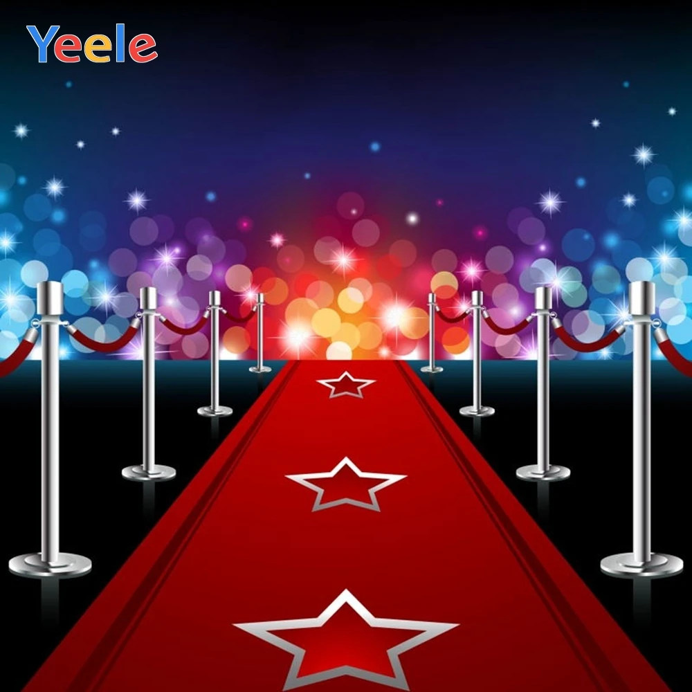 Yeele сценический красный ковер фон для фотосъемки VIP Вечеринка Золотой горошек