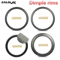 hulkwheels carbon wheels dimple carbon rims 45mm 50mm 58mm 80mm depth carbon fiber golf surfce for road bike and cycle cross