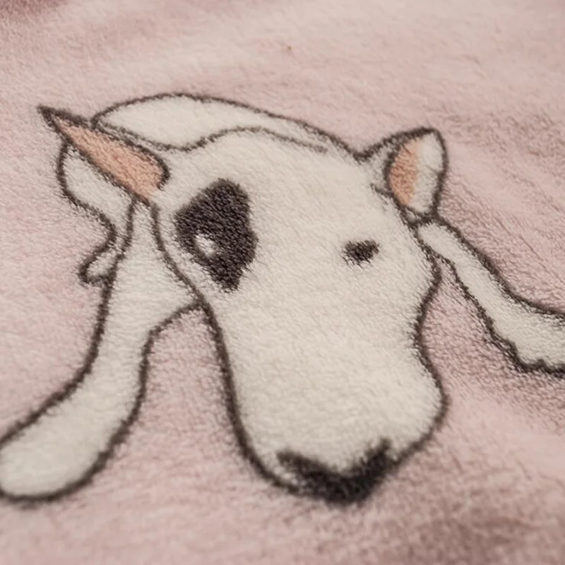 Мягкое Коралловое Флисовое одеяло s диван/кровать/Самолет/дорожное бультерьер