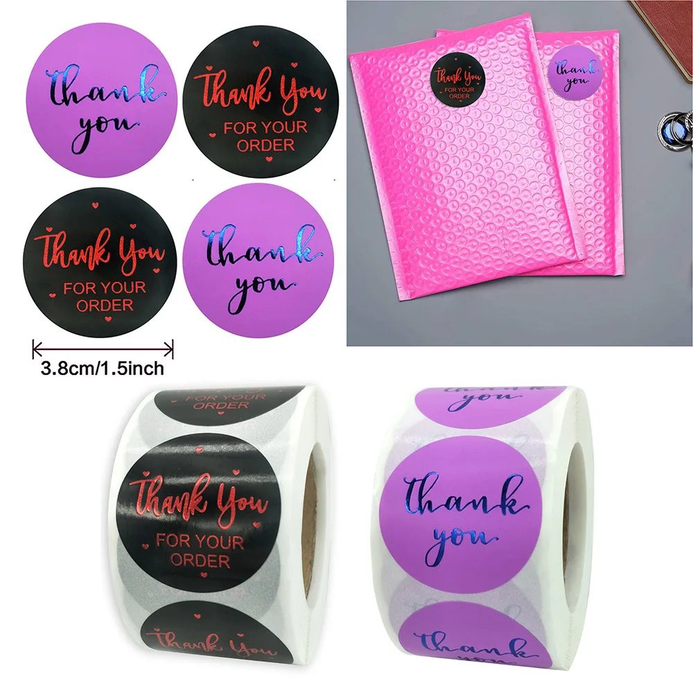 Фото - 500pcs/roll 3.8CM Gold Red Foil Paper Stickers Thank You Gift Packaging Sealing Label Decoration Stationery Sticker 500pcs roll 2 5cm color flower thank you stickers round stationery label sticker gift packaging saling decoration