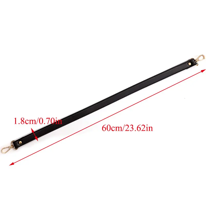

60cm PU Leather Bag Strap Short Replacement Shoulder Belt Bag Handle Genuine Leather Bag Belt High Quality Handbag Accessories