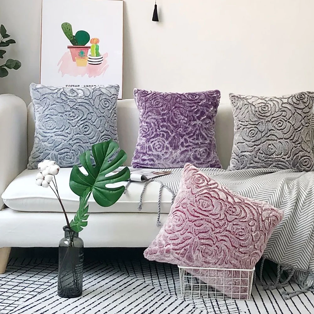 Бархатный Чехол для подушки диванная подушка автомобиля защитный чехол мягкая