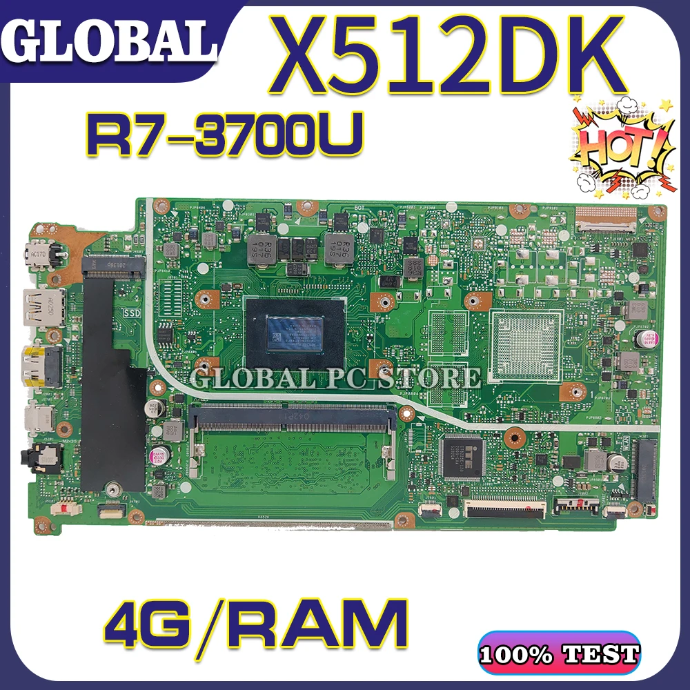Материнские платы KEFU X512D материнская плата для ноутбука ASUS X512DA F512DA F512D X512DK 100%