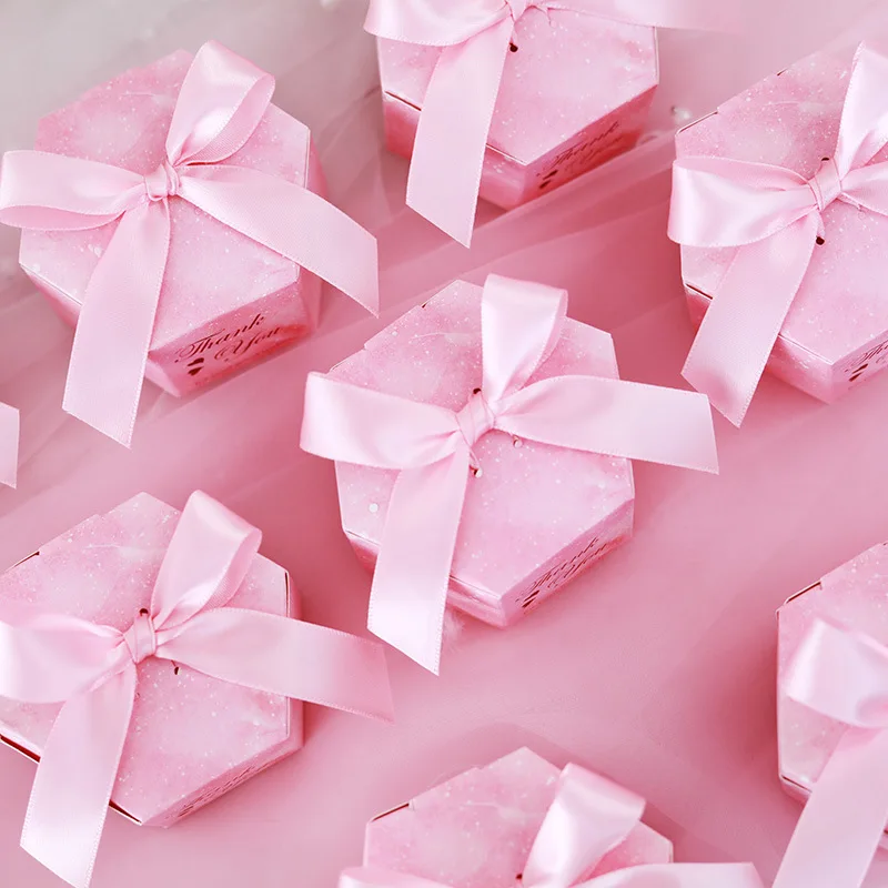 Подарочная коробка с шестигранным узором для вечеринки бумажные коробки