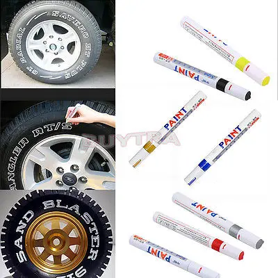 New 7 Colors Waterproof Car Tyre Tire Tread Rubber Metal Permanent Paint Marker Pen Pens