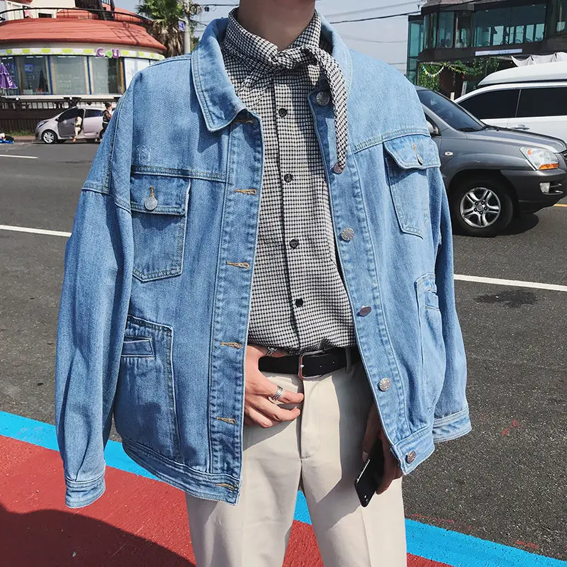 2020 джинсовая куртка весна и осень новая Студенческая корейская мода Красивая