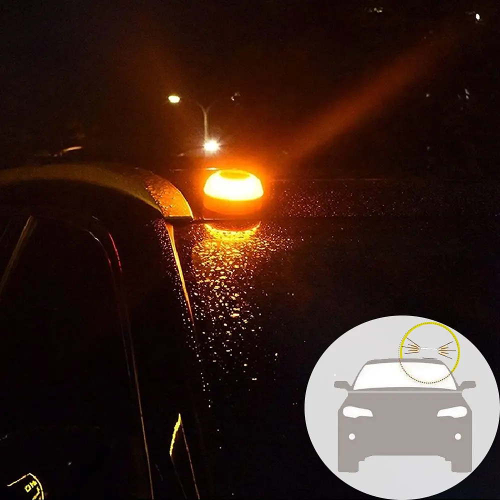 Estrada de Segurança Luz de Advertência com Magnético Recarregável Flares Roadside Dgt Carro Beacon Emergência Strobe Luz Trabalho Lâmpada Led V16