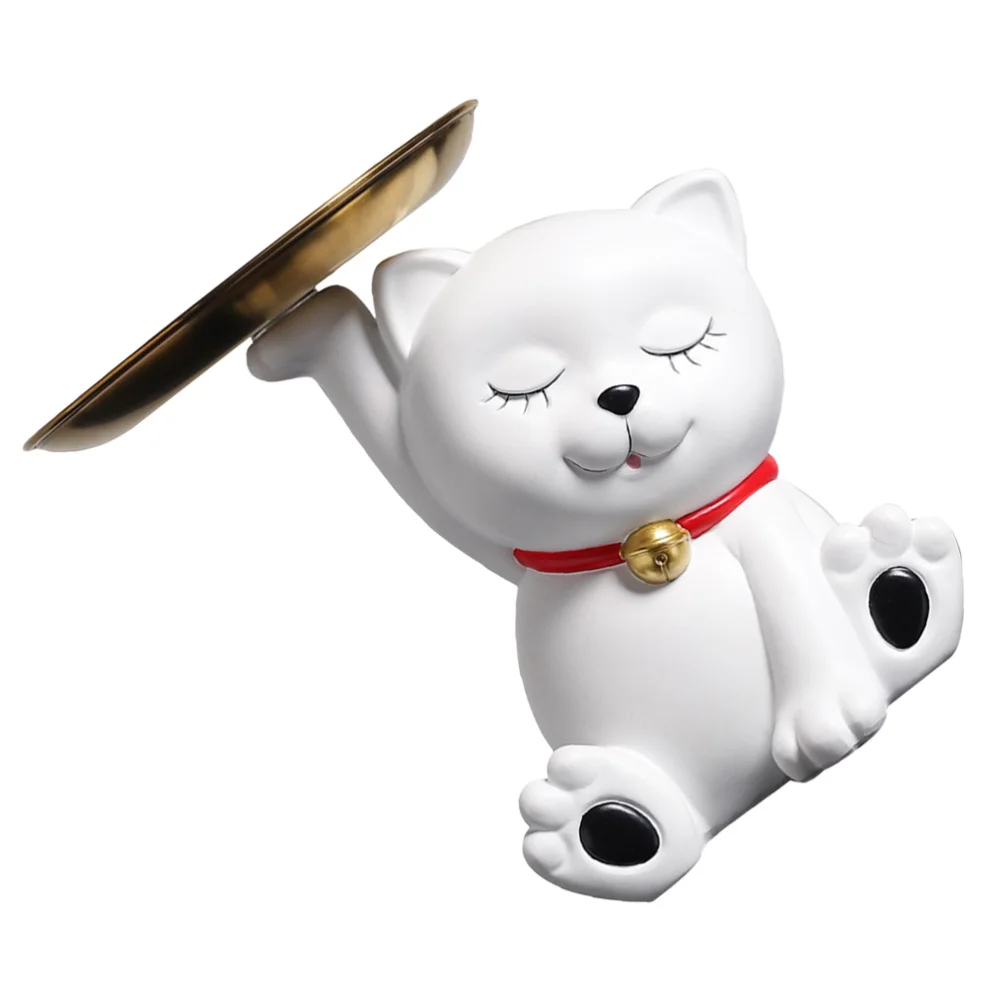 

1Pc Lovely Cat-shaped Storage Tray Key Storage Tray Home Furnishing Adornment
