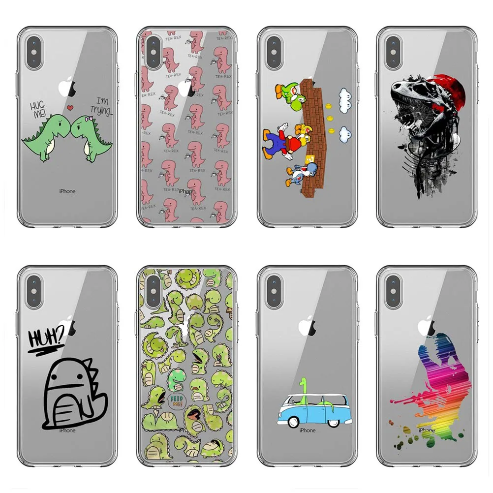 Стильный и милый прозрачный мягкий силиконовый чехол для телефона из ТПУ с