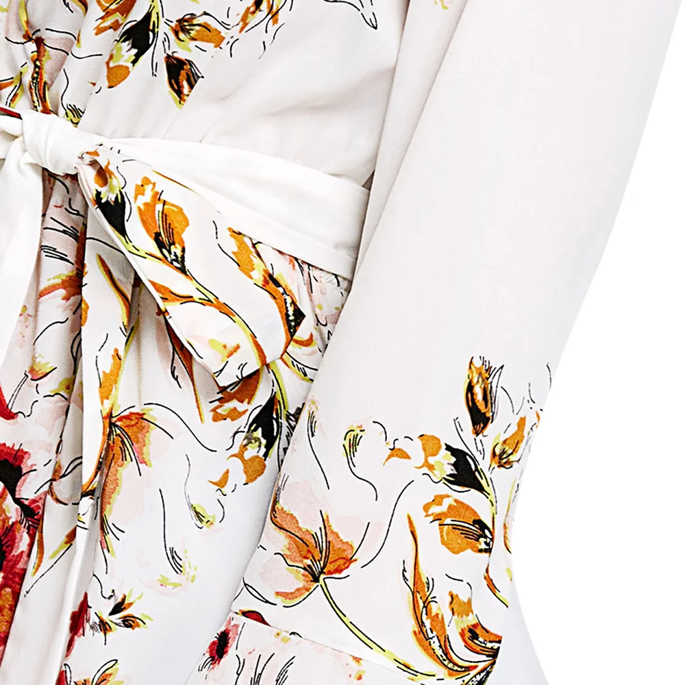 Женская блузка с длинным рукавом VESTLINDA Повседневная Блузка глубоким вырезом и