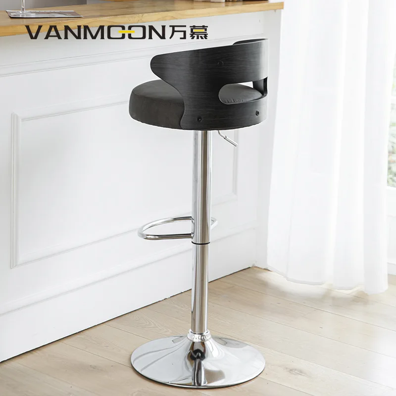 Wanmu барный стул из массива дерева подъемное вращающееся кресло простой высокий