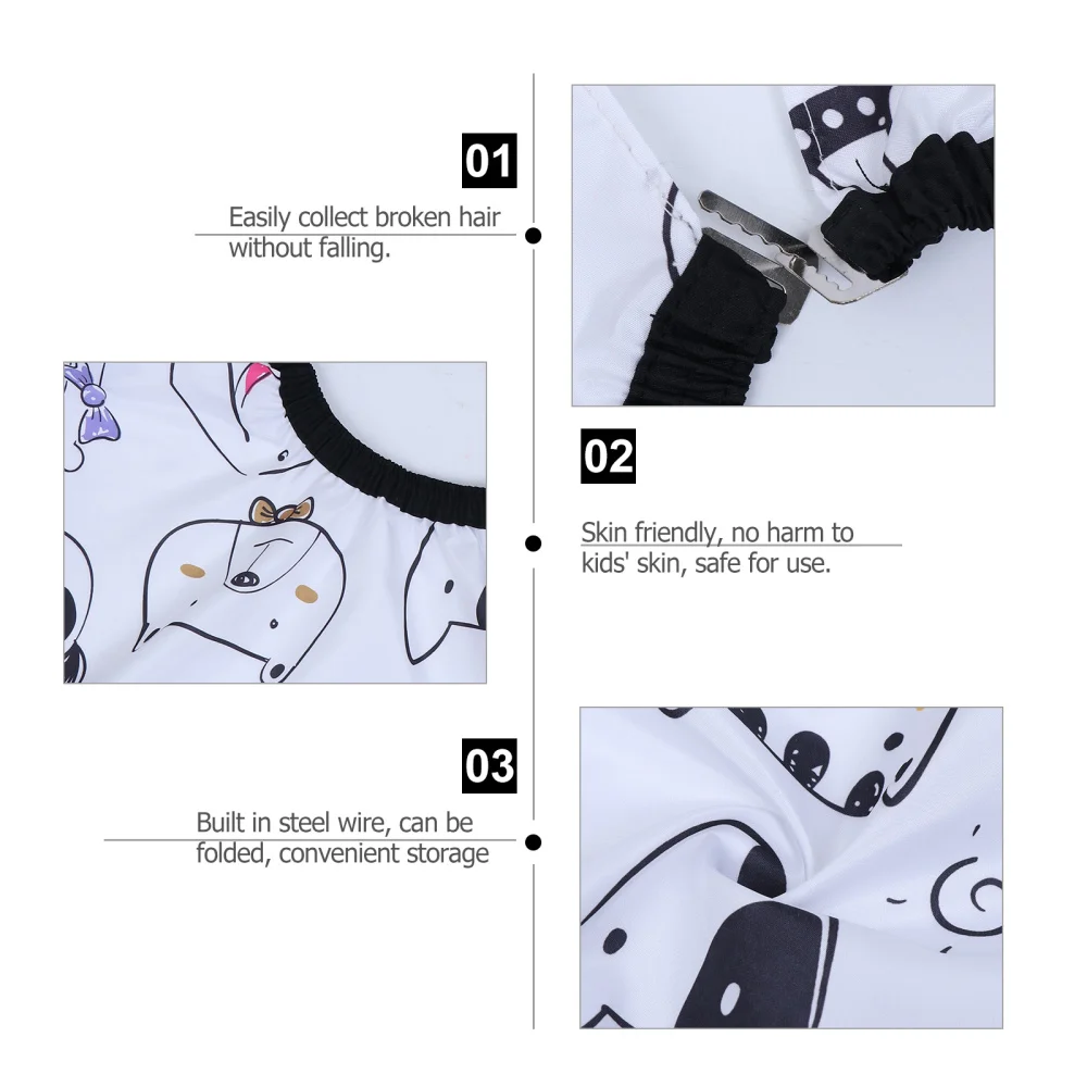 

Kids Barber Hairdressing Cape Cartoon Hair Cutting Cape Lovely Haircut Apron