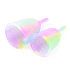 12 шт красочные менструальные чашки медицинского класса силиконовые менструальные чашки женской гигиены Copa менструальные дамские чашки период чашки для женщин