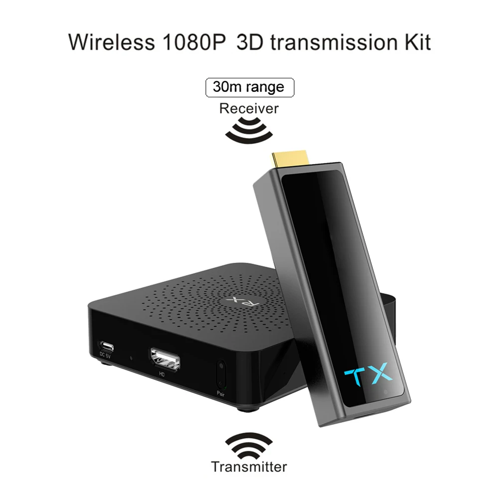

Беспроводной 60 ГГц HDMI-совместимый передатчик приемник 30 м HD 1080P УДЛИНИТЕЛЬ Видео Аудио приемник адаптер для ТВ ПК W2H Mini 2