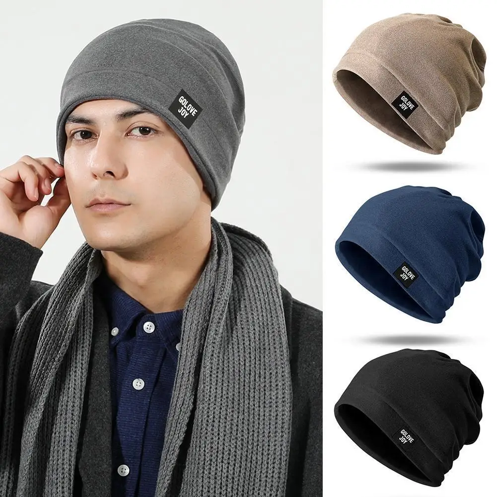 

Winter Warm Hat Men Knitted Casual Beanies Skullies Plus Velvet Thicken Hats For Unisex Outdoor Cycling Skiing Fishing Caps