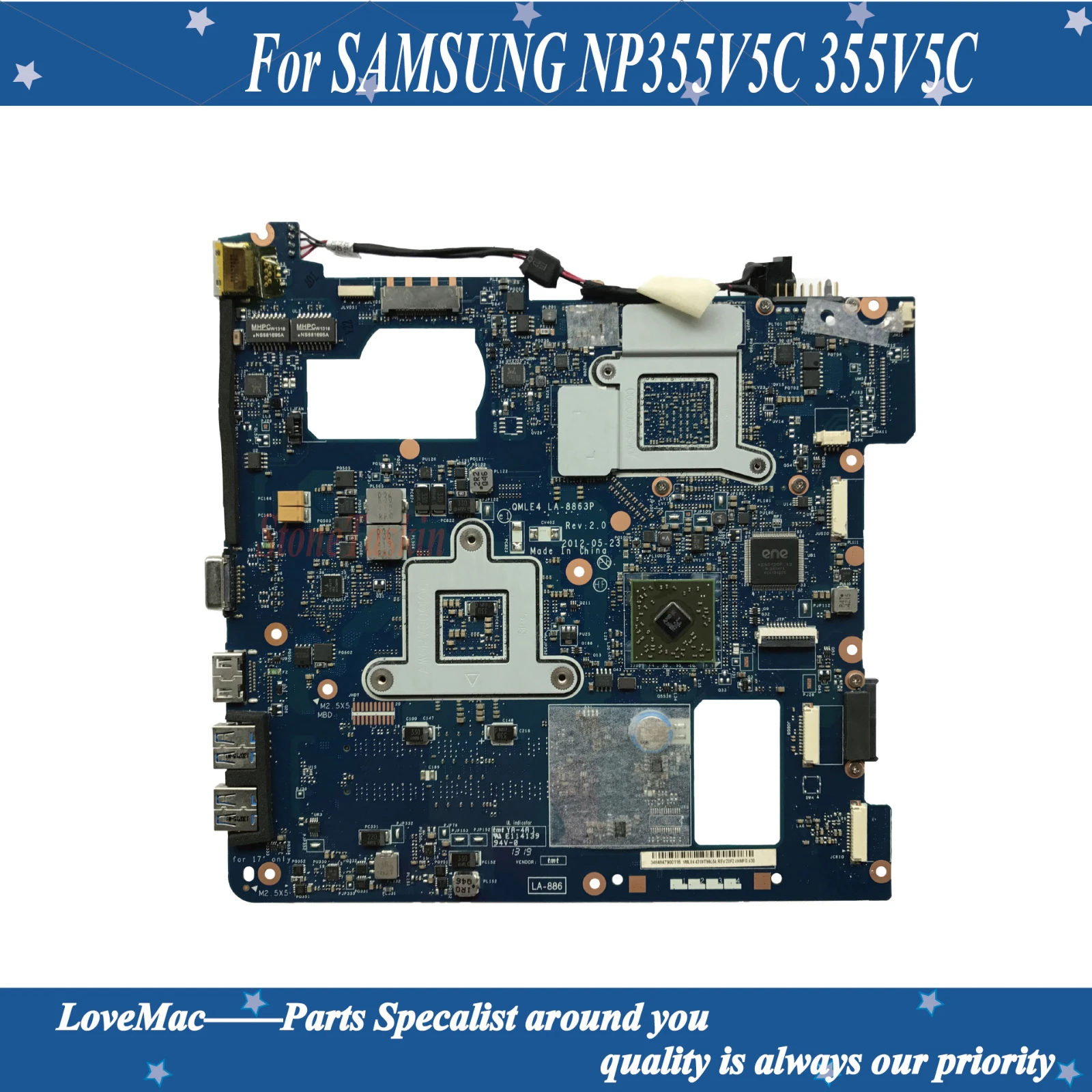 Высокое качество BA59 03568A для SAMSUNG NP355V5C 355V5C Материнская плата ноутбука QMLE4 LA 8863P