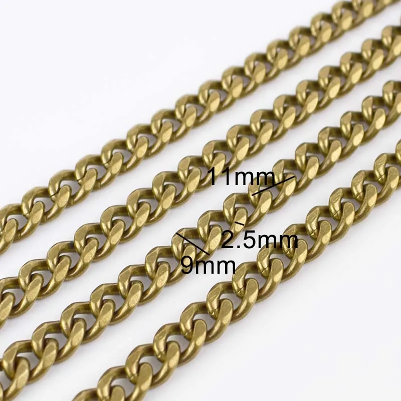 Цепочка кошелек для мужчин из твердой латуни 2 5*9*11 мм|Пряжки и крючки| |