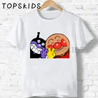 Детские футболки с принтом в японском стиле Anpanman and Baikinman, для мальчиков и девочек, Забавные милые детские топы, Детская летняя футболка, 2019