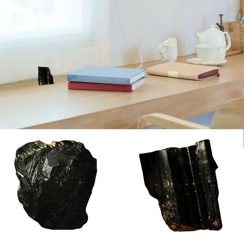 

100g/bag Natural Stone Black Tourmaline Gemstone Crystal Chakra Specimen Stone Quartz Healing Mineral Decorating R9C5