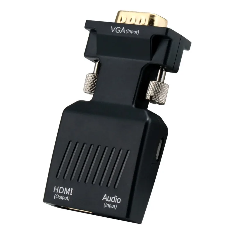 VGA To HDMI Gold-Plated Adapter 1080p Video Audio Adattatore For Laptop Computer |