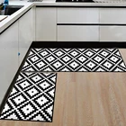 Коврик для ванной, 40 х60120 см, с геометрическими узорами, прочный, черный, белый, впитывающий, домашний коврик для входа, коврики для кухни