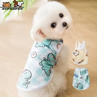 suprepet cute cartoon dinosaur print dog clothes dog vest for puppy chihuahua accessories yorkshire costume summer dogs perro