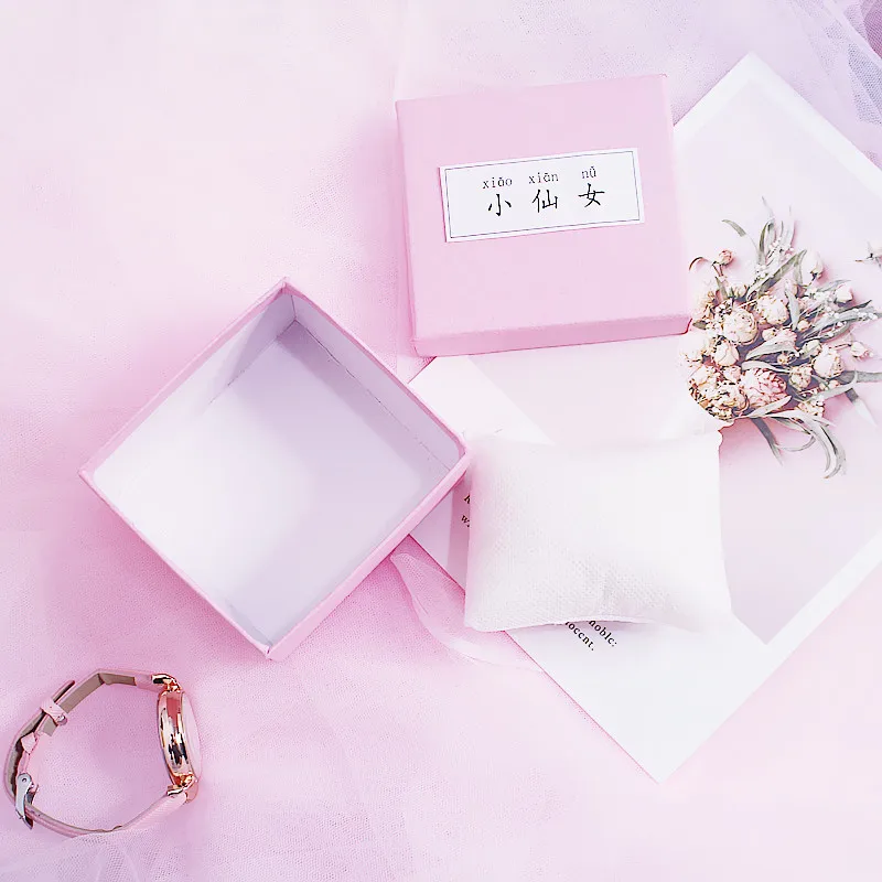 Коробка для часов квадратная розовая 2019|Коробочки часов| |