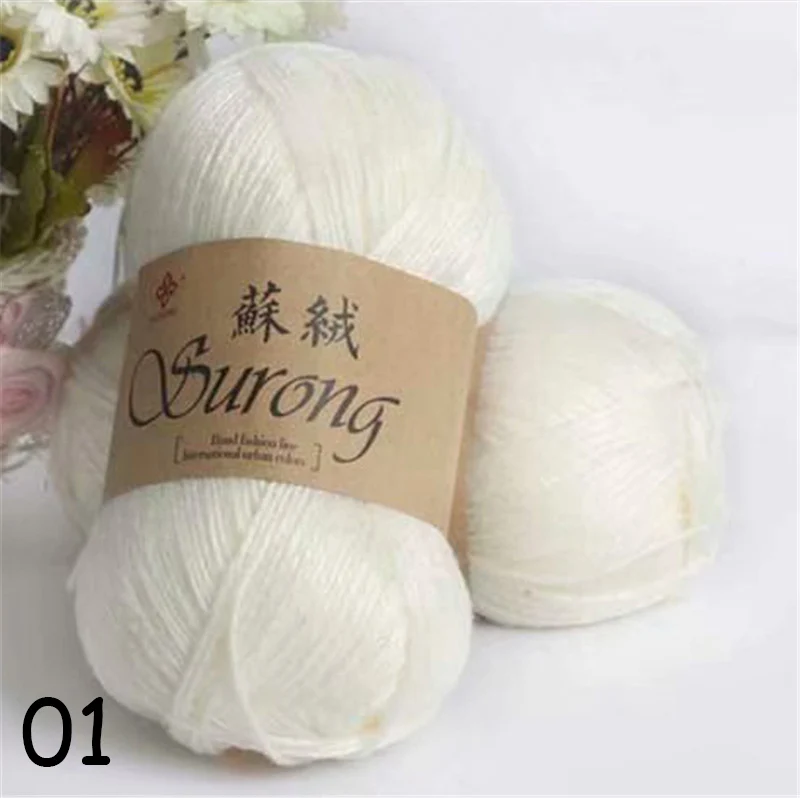 01 1pc 100 г акриловая пряжа wol пряжа для вязания шляп ручной работы корзины ручной работы - Цвет: 01 1pc