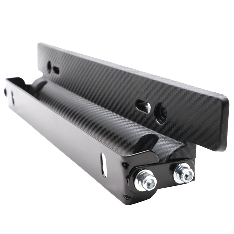 

Universal Adjustable Car License Plate Frame Holder Carbon Fiber Racing Number Plate Auto Mount Bracket Car-Styling