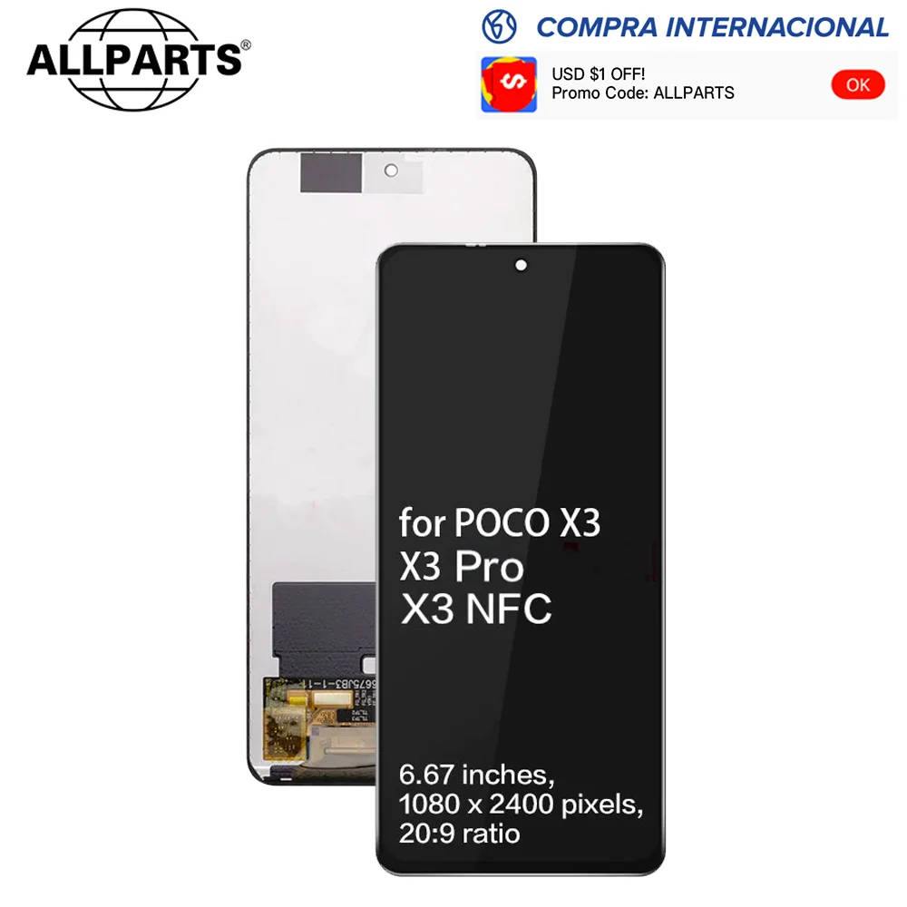 

6,67”IPS тачскрин Дисплей для XIAOMI POCO X3 LCD X3 NFC X3 Pro Original LCD экран в сборе с тачскрином Оригинал