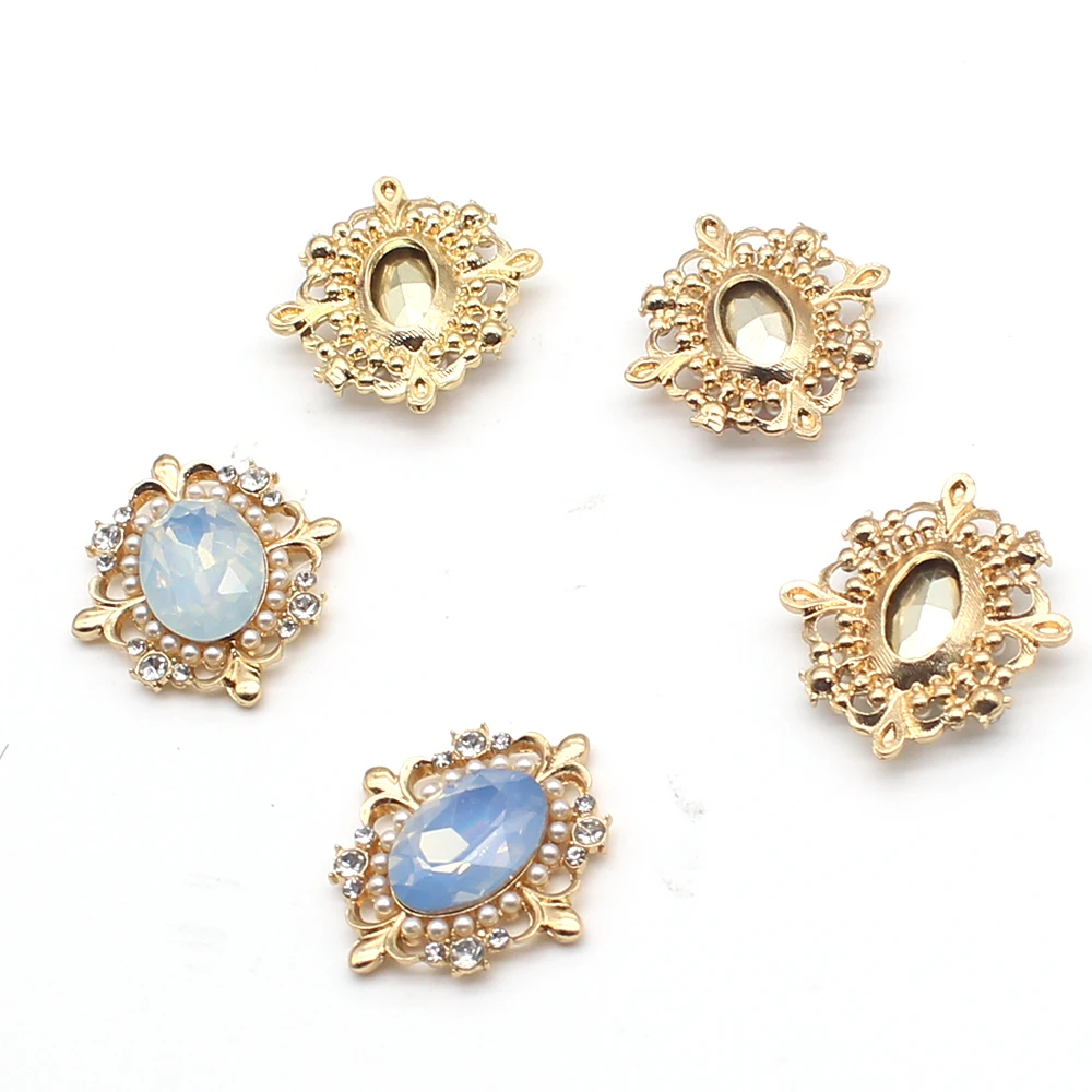

NEW 2Pcs 32*55MMSnaps For Clothes Sewing Accessories Children's Decorative Buttons Craft Supplies Rhinestones For Needlework