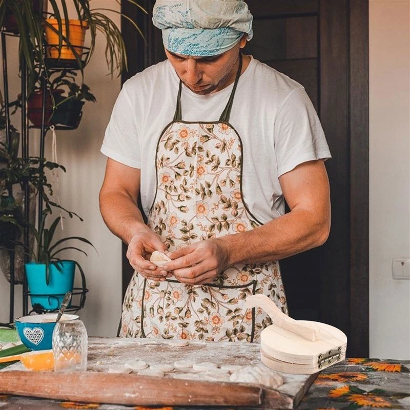 Herramienta de prensado de masa de cocina, prensador de masa, prensa de piel, molde para hornear, 1 pieza-4