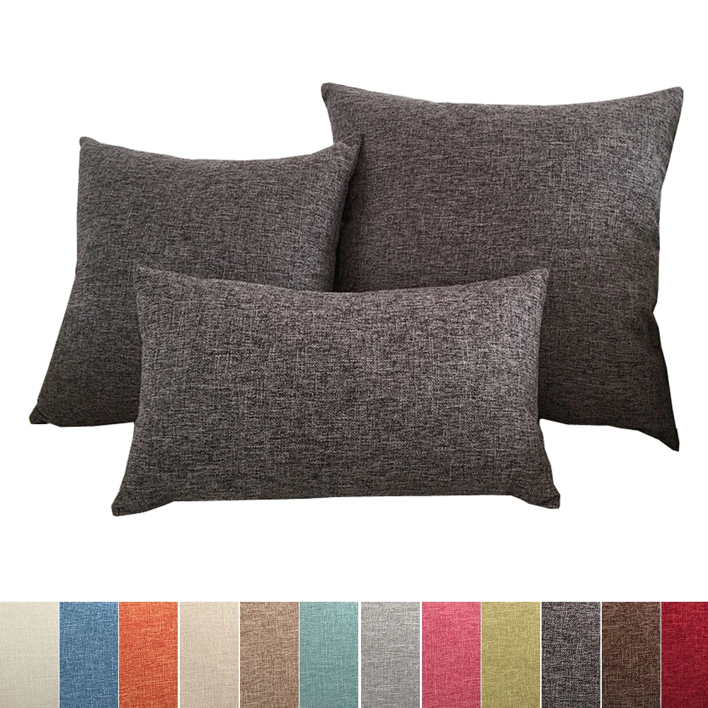 

Solid Sofa Cushion Cover 30x50/40x40/45x45/40x60/50x50/55x55/60x60cm Decorative Throw Pillow Case For Car Seat Chair