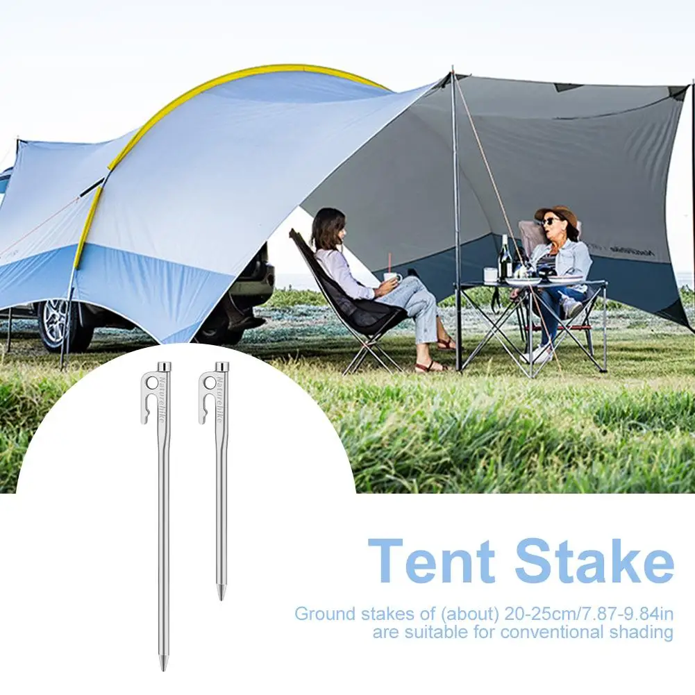 

25CM Tent Stakes Stainless Steel Camping Tent Stakes Pegs for Pop Up Camping Patio Shade Hiking Tent Peg Tent Building