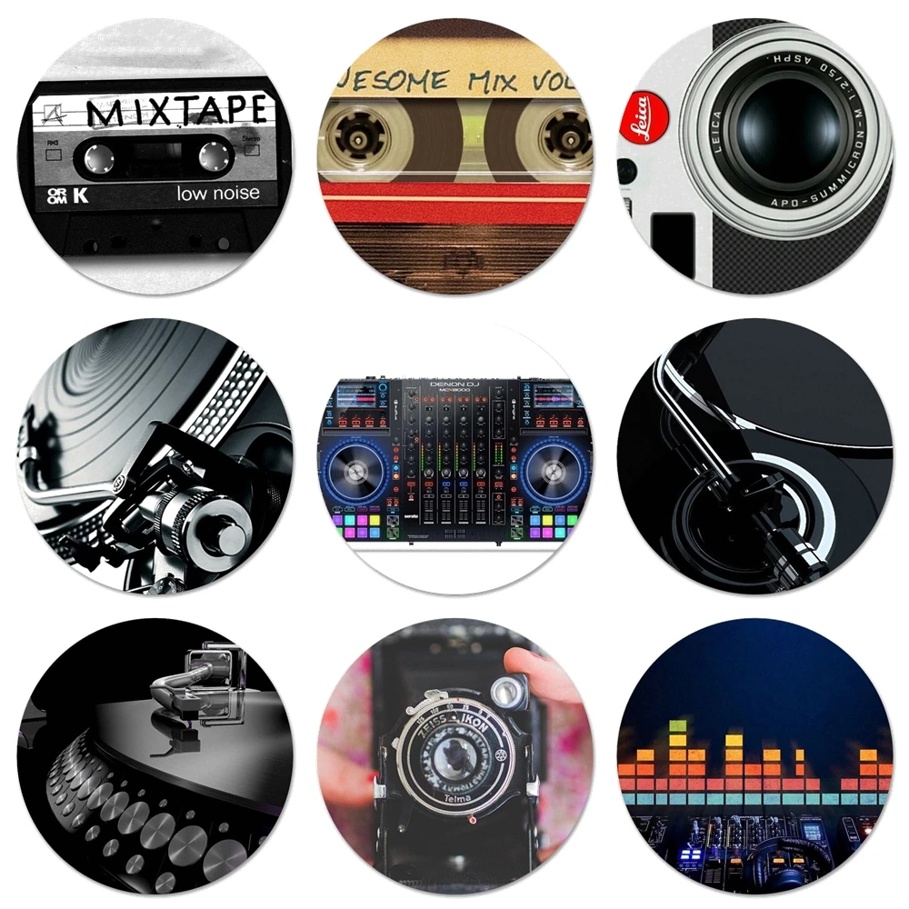 Мультяшный ручной Dj поворотный стол MixTape камера роскошный крутой кухонный