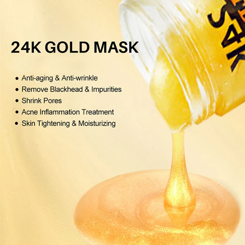 Маска SNMLPM увлажняющая Антивозрастная с 24 каратным золотом 50 мл|Средства для