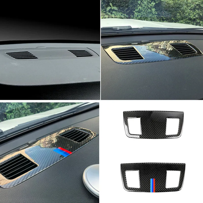 

For BMW 3 Series E90 320i 325i 318i 05-12 Car Interior Air Panel Carbon Fiber Instrument Large Air Outlet Panel Stickers Styling