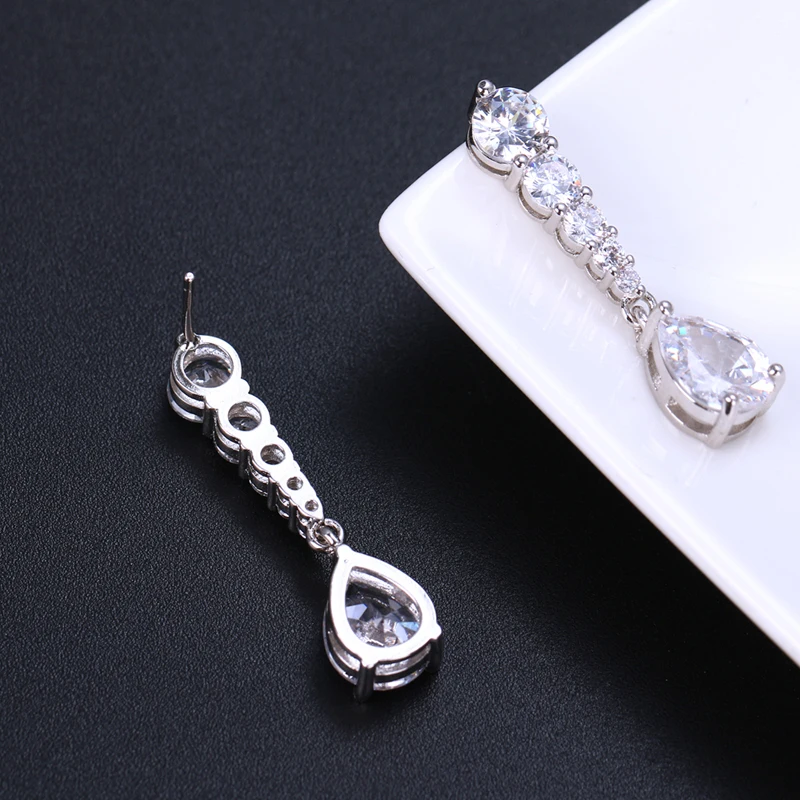 Серьги подвески женские с круглыми фианитами и кристаллами|Серьги-подвески| |
