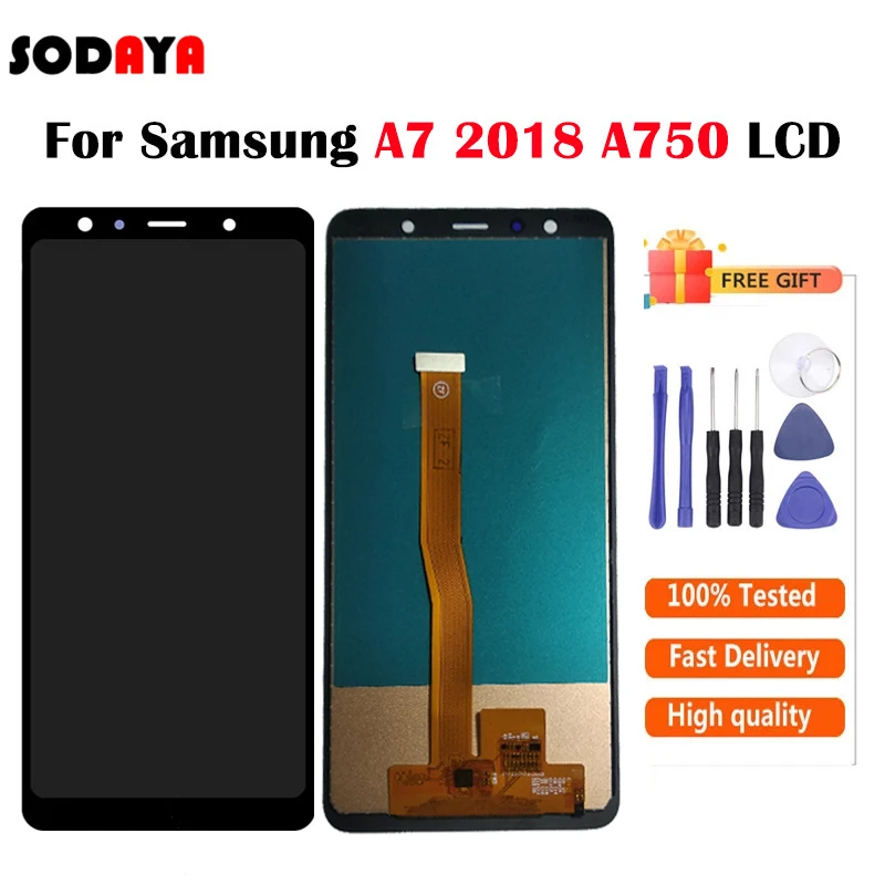 Incell LCD для Samsung Galaxy A7 2018 A750 A750F SM A750FN A750G ЖК дисплей и сенсорный экран дигитайзер в