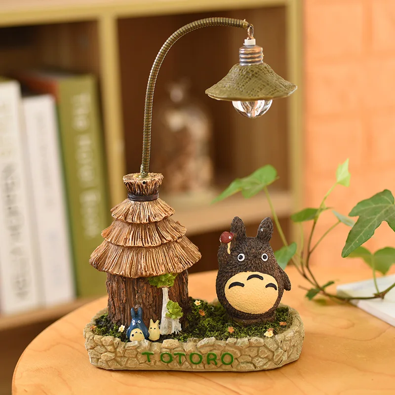 Ночные светильники Totoro из смолы светодиодные прикроватные для детской спальни