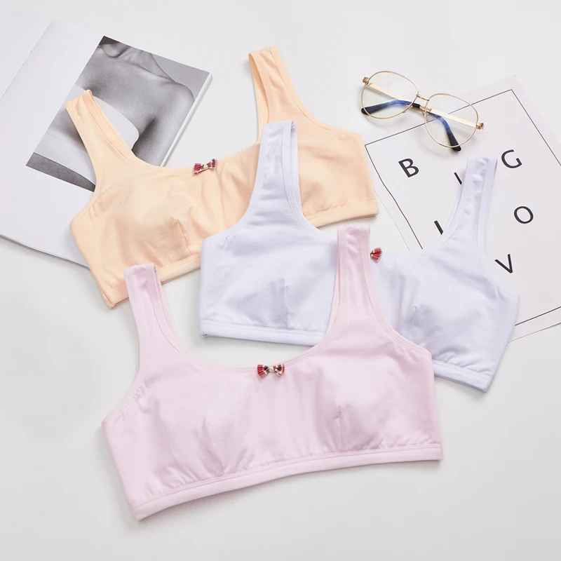 Тренировочный бюстгальтер для девочек без косточек с тонкой чашкой модное