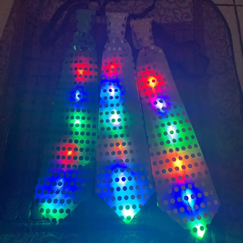 Новинка 10 шт./лот мигающий свет галстук бабочка LED Женский Мужской День Рождения