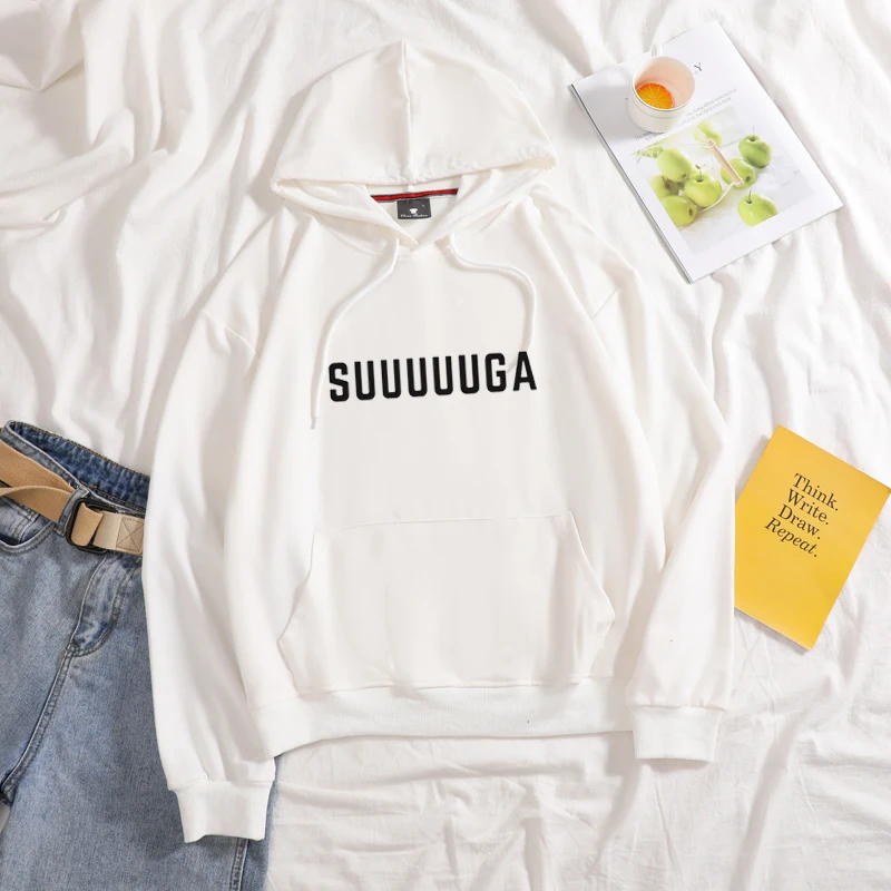 SUGA толстовки Harajuku эстетика уличная Крутая толстовка женская осенняя Толстовка с