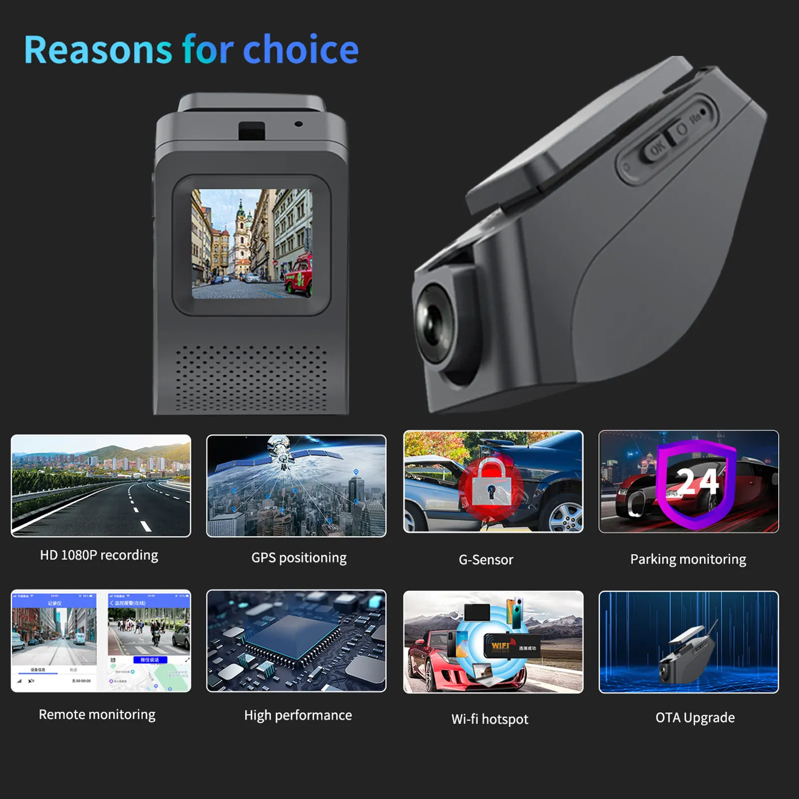 

4G WiFi Dual Dash WiFi driving recorder Cam 1080P Dash Camera Supports GPS dual mode positioning dual camera Night Vision remote
